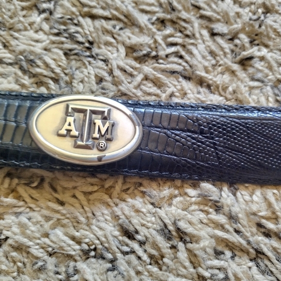 Texas A&M Zepplin Crocodile Concho Black Belt Sz 34 - Picture 6 of 6